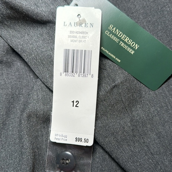 Lauren Ralph Lauren Sanderson Classic Trouser Pant Size 12 NWT - Picture 9 of 11